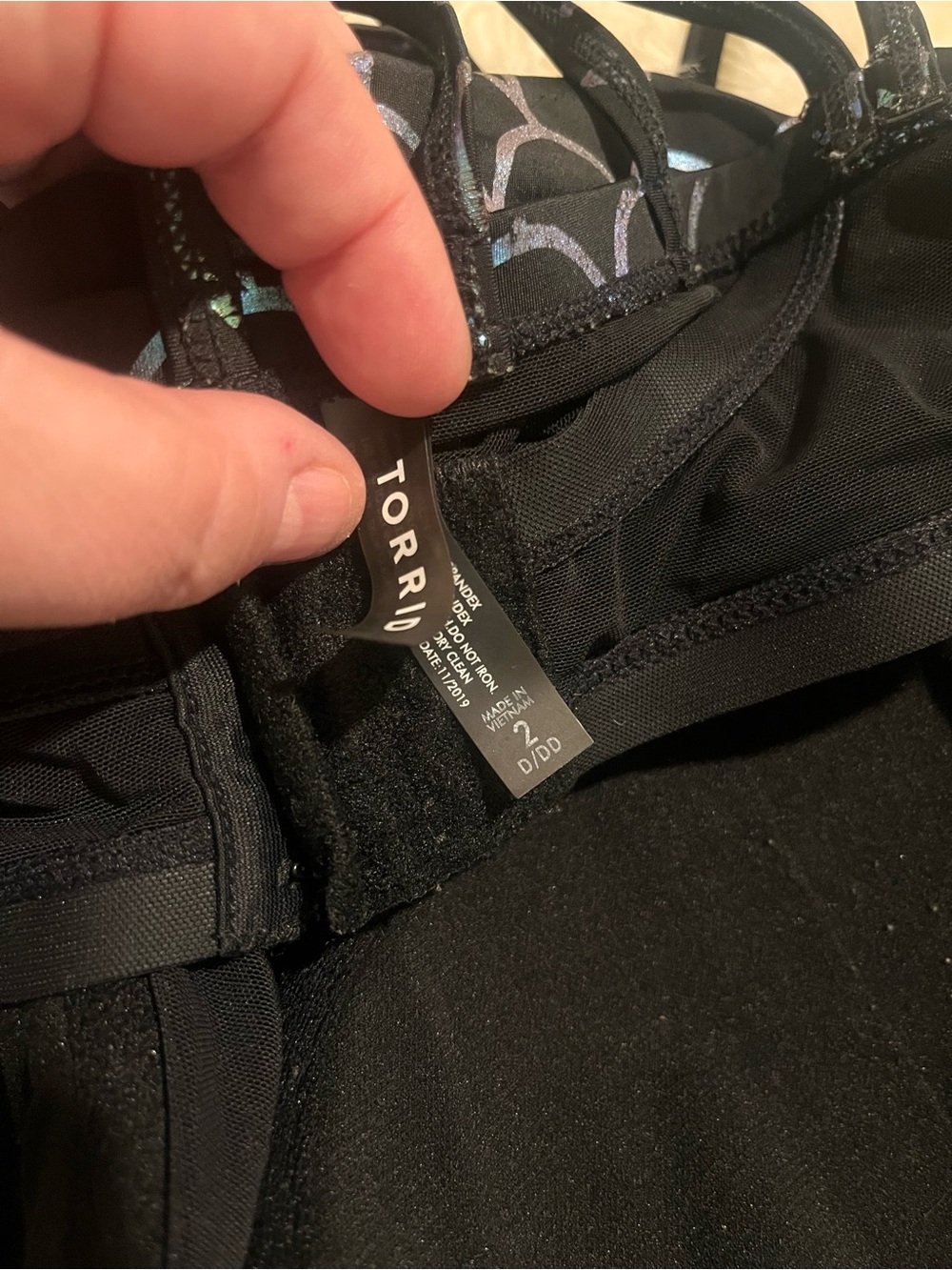 torrid Black Iridescent Mermaid-Scale One-Piece Swim - Picture 7 of 7